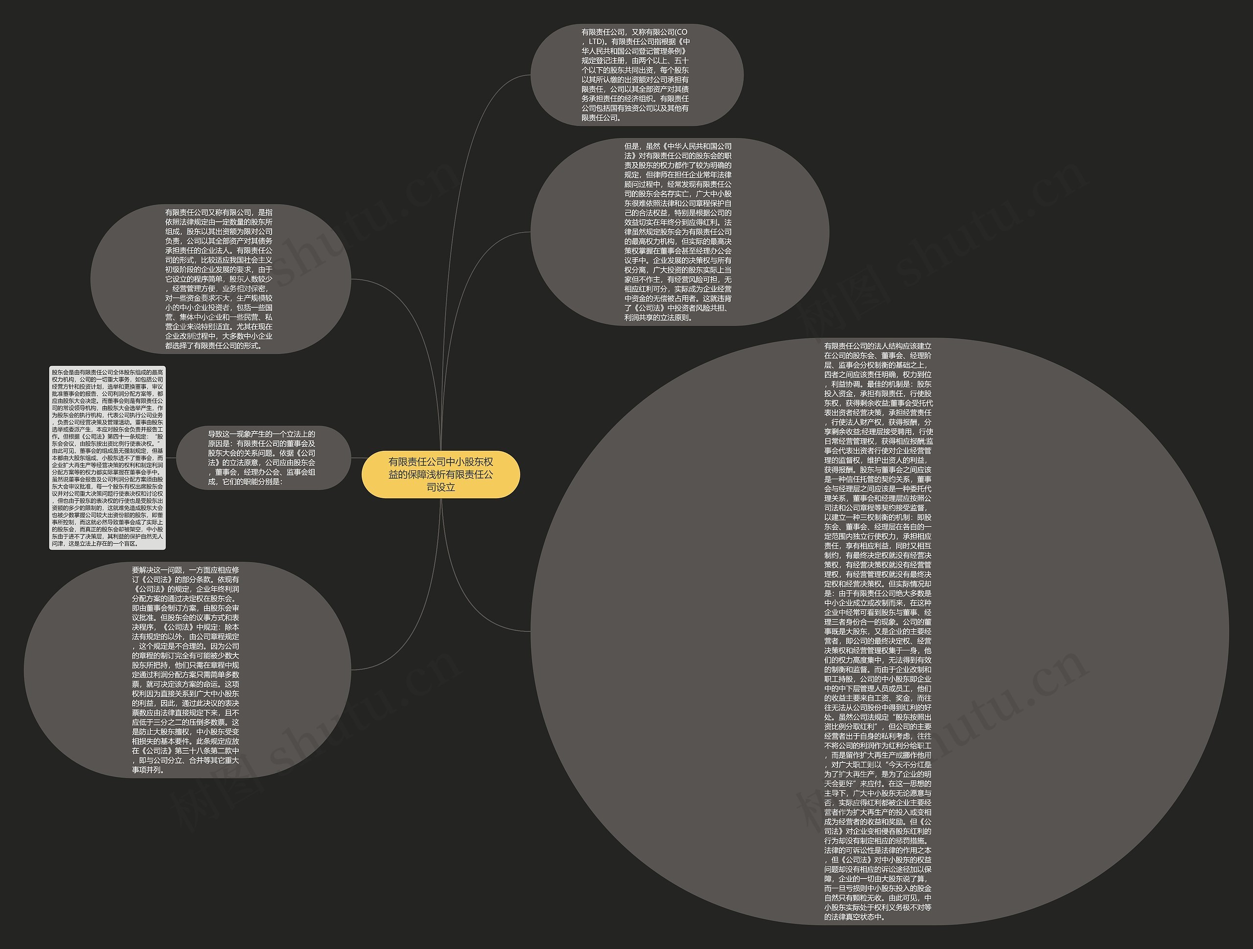 有限责任公司中小股东权益的保障浅析有限责任公司设立思维导图