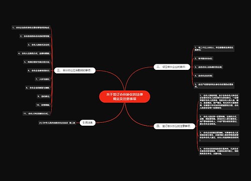 关于签订合伙协议的法律规定及注意事项