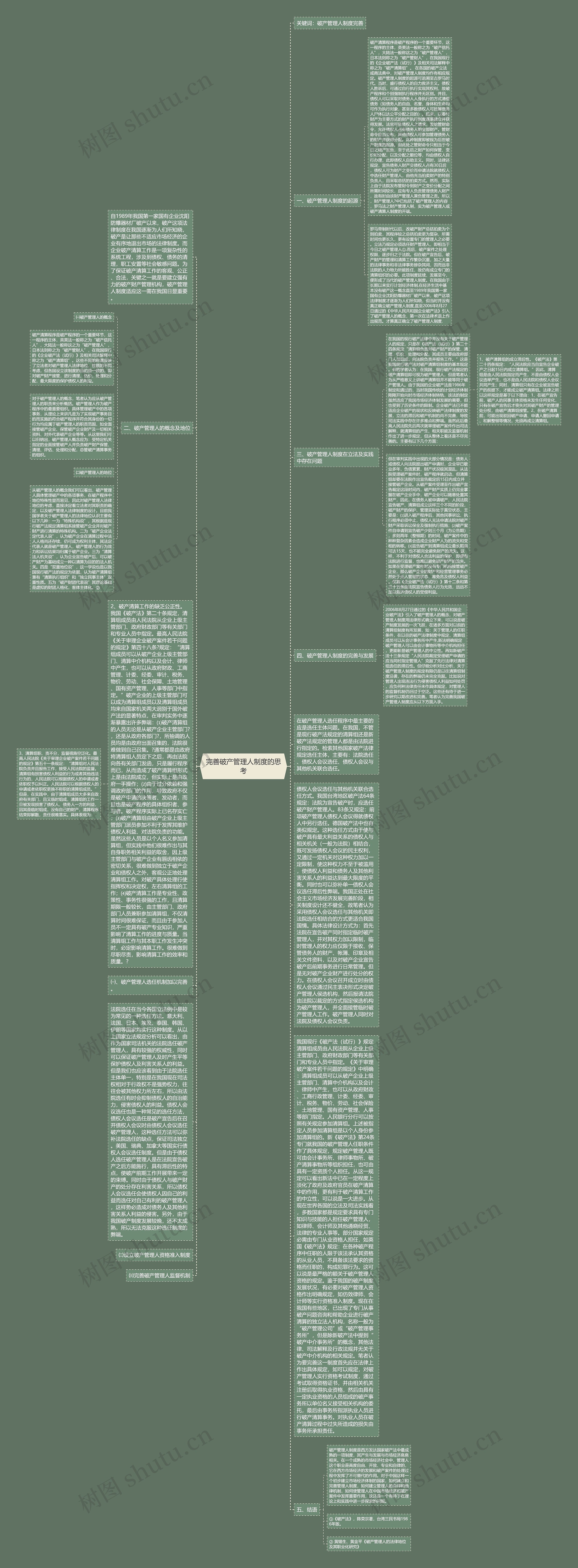 完善破产管理人制度的思考思维导图