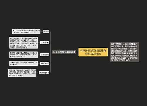 有限责任公司注销登记有限责任公司设立