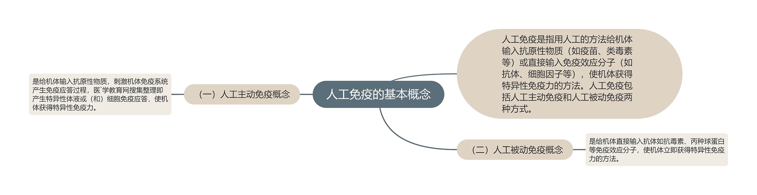 人工免疫的基本概念思维导图高清图 人工免疫的基本概念思维导图