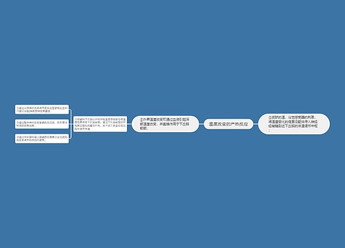 温度改变的产热反应