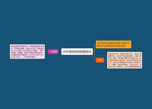 小叶性肺炎的病理变化