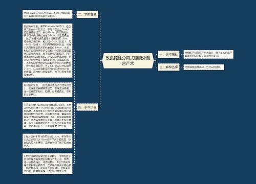 改良钝性分离式腹膜外剖宫产术