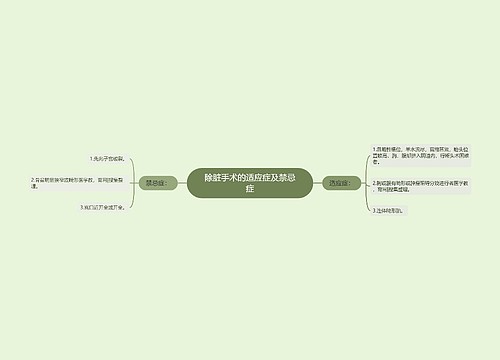 除脏手术的适应症及禁忌症