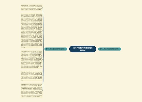 老年人慢性肾功能衰竭发病机制