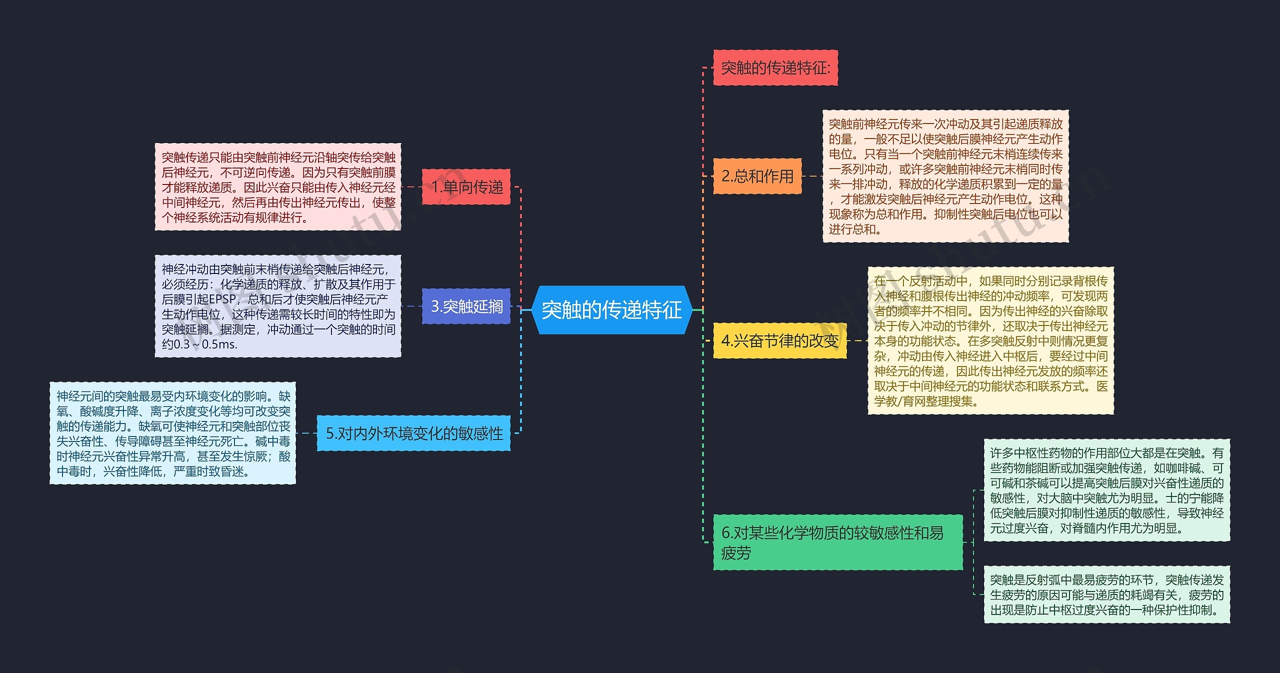 突触的传递特征