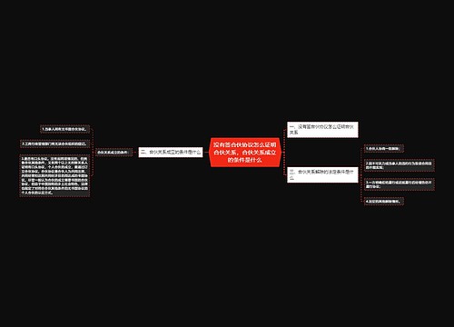 没有签合伙协议怎么证明合伙关系，合伙关系成立的条件是什么