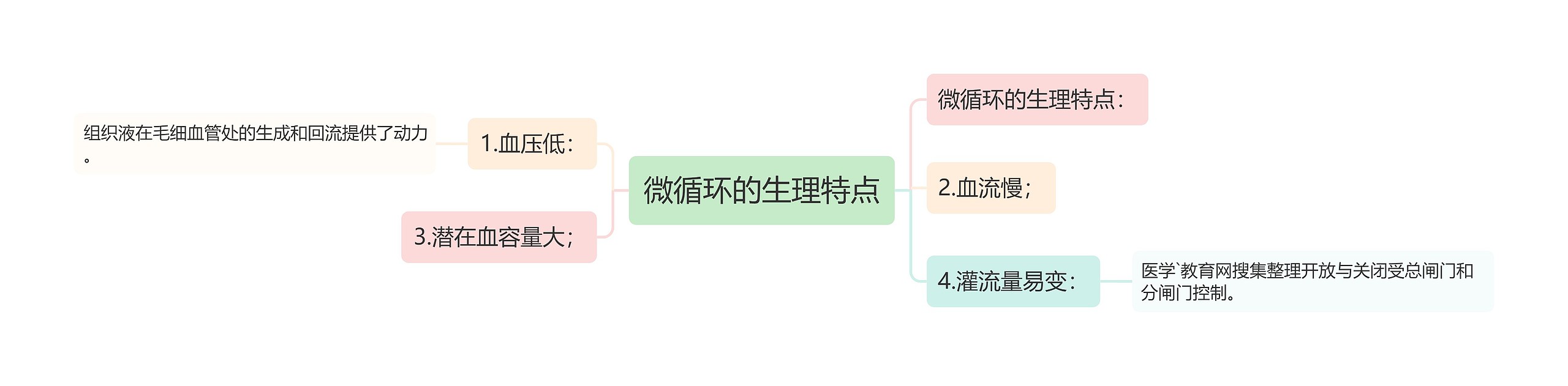 微循环的生理特点