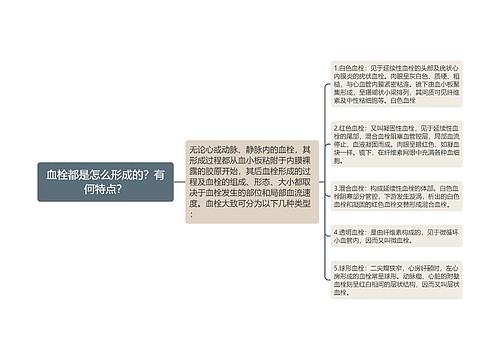 血栓都是怎么形成的？有何特点？