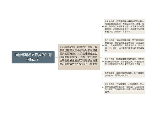 血栓都是怎么形成的？有何特点？