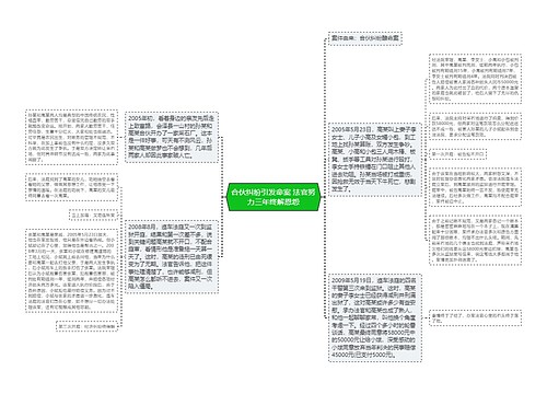 合伙纠纷引发命案 法官努力三年终解恩怨