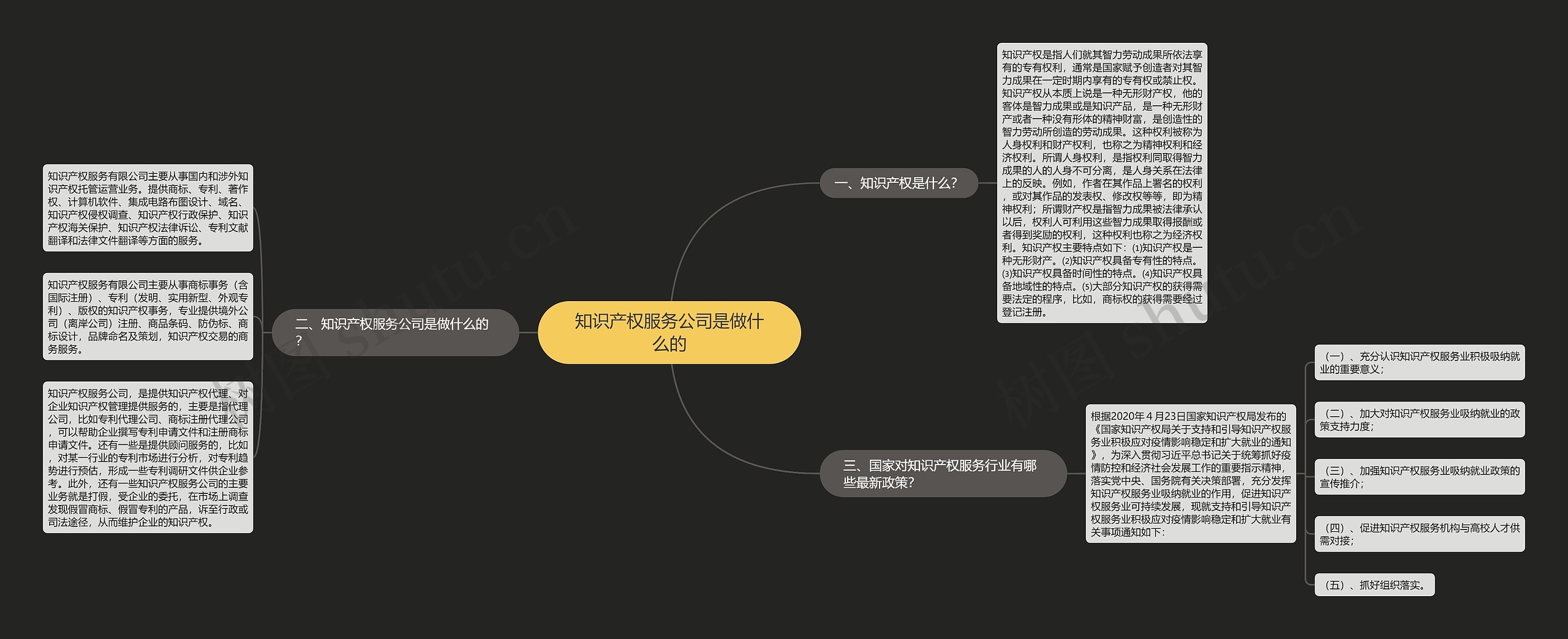 知识产权服务公司是做什么的思维导图