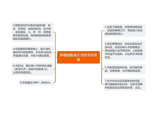 肿瘤细胞减灭术的术前准备