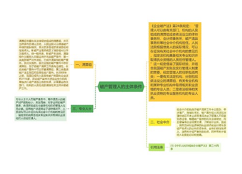 破产管理人的主体条件