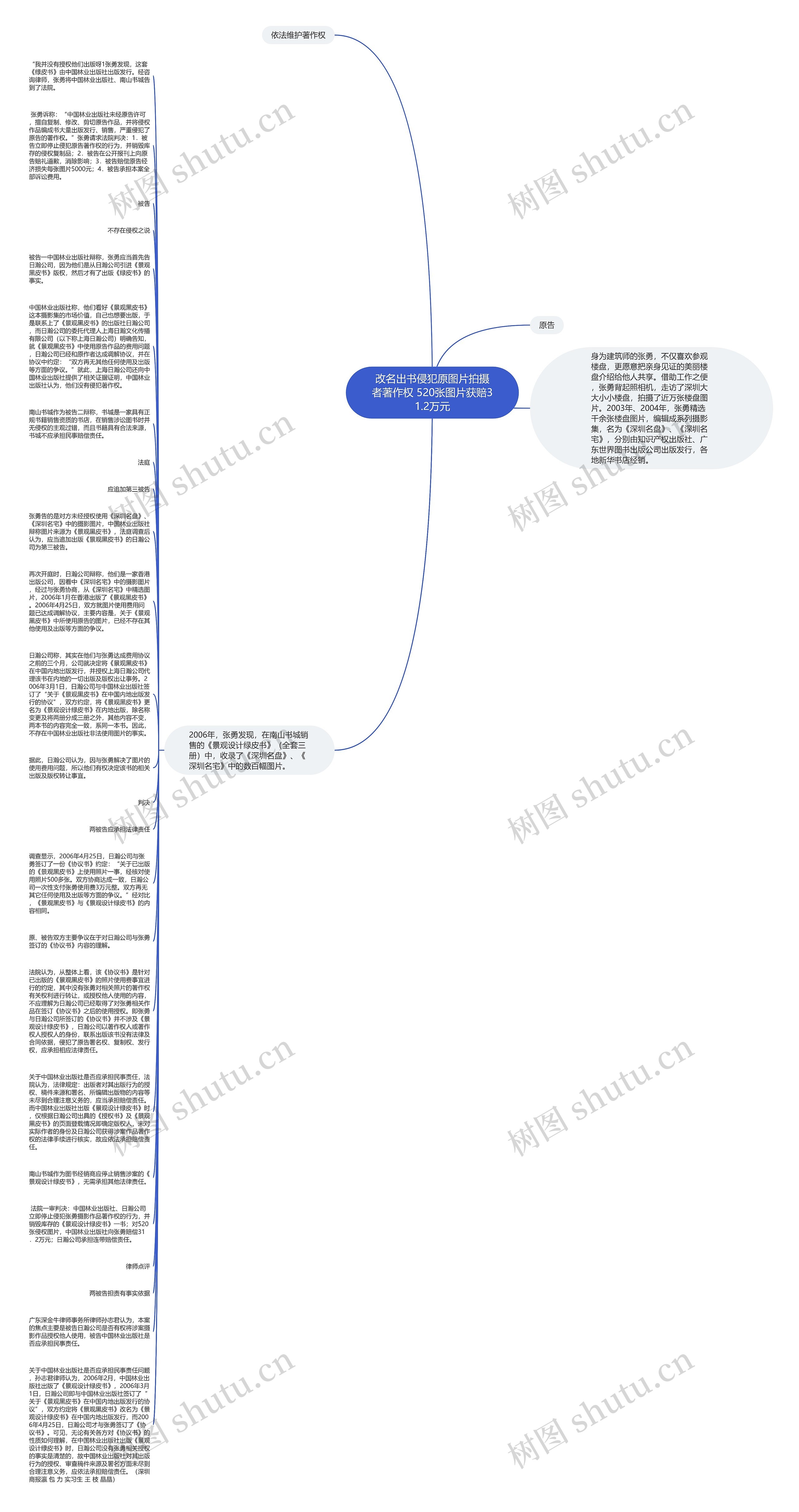 改名出书侵犯原图片拍摄者著作权 520张图片获赔31.2万元思维导图