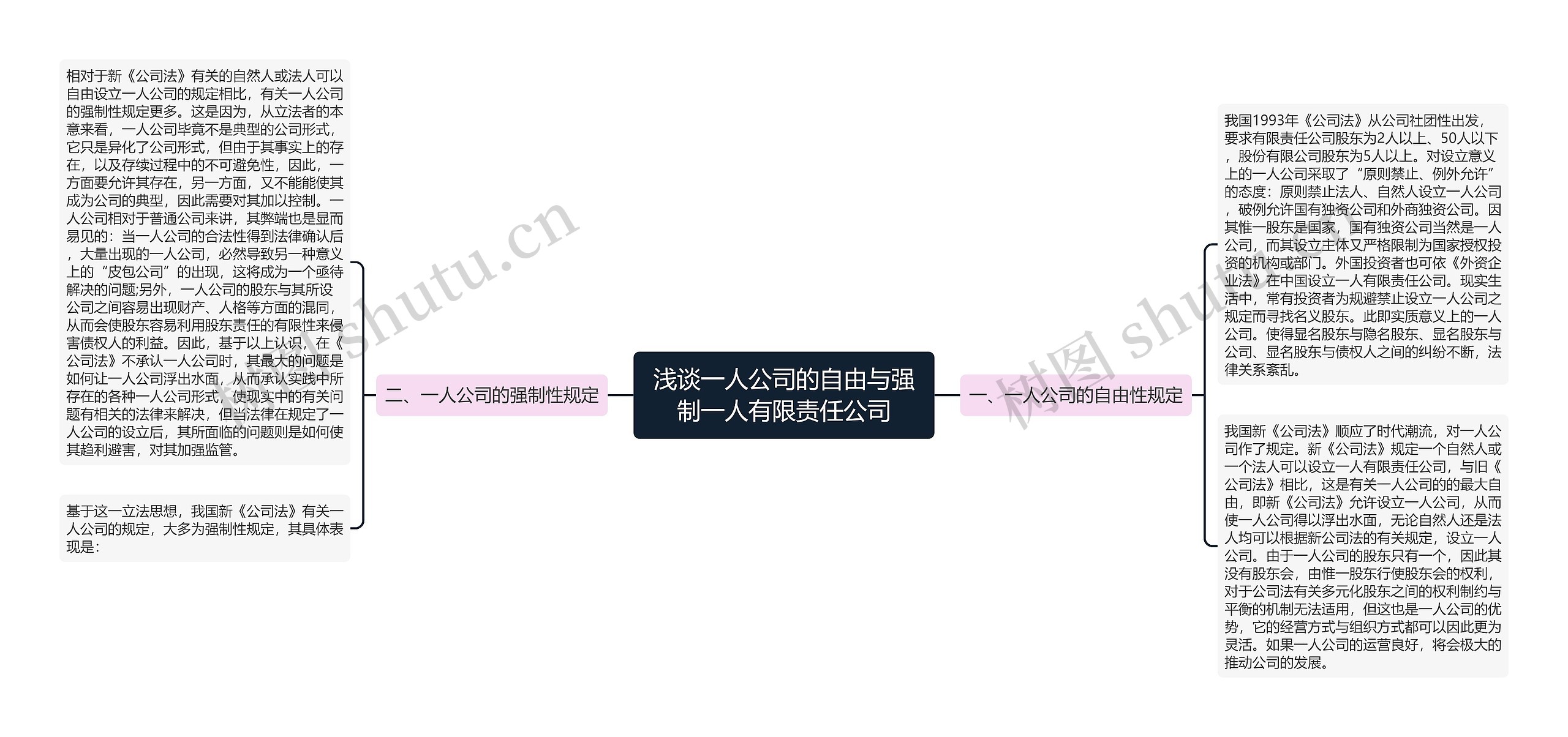 浅谈一人公司的自由与强制一人有限责任公司