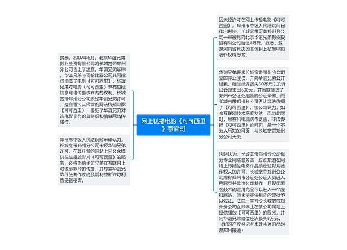 网上私播电影《可可西里》惹官司