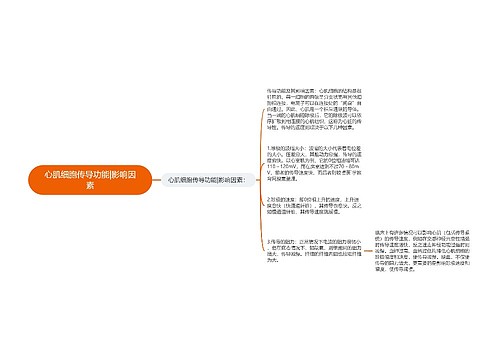 心肌细胞传导功能|影响因素