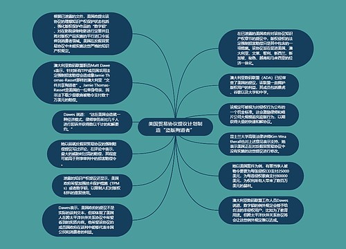 美国贸易协议提议计划制造“盗版殉道者”