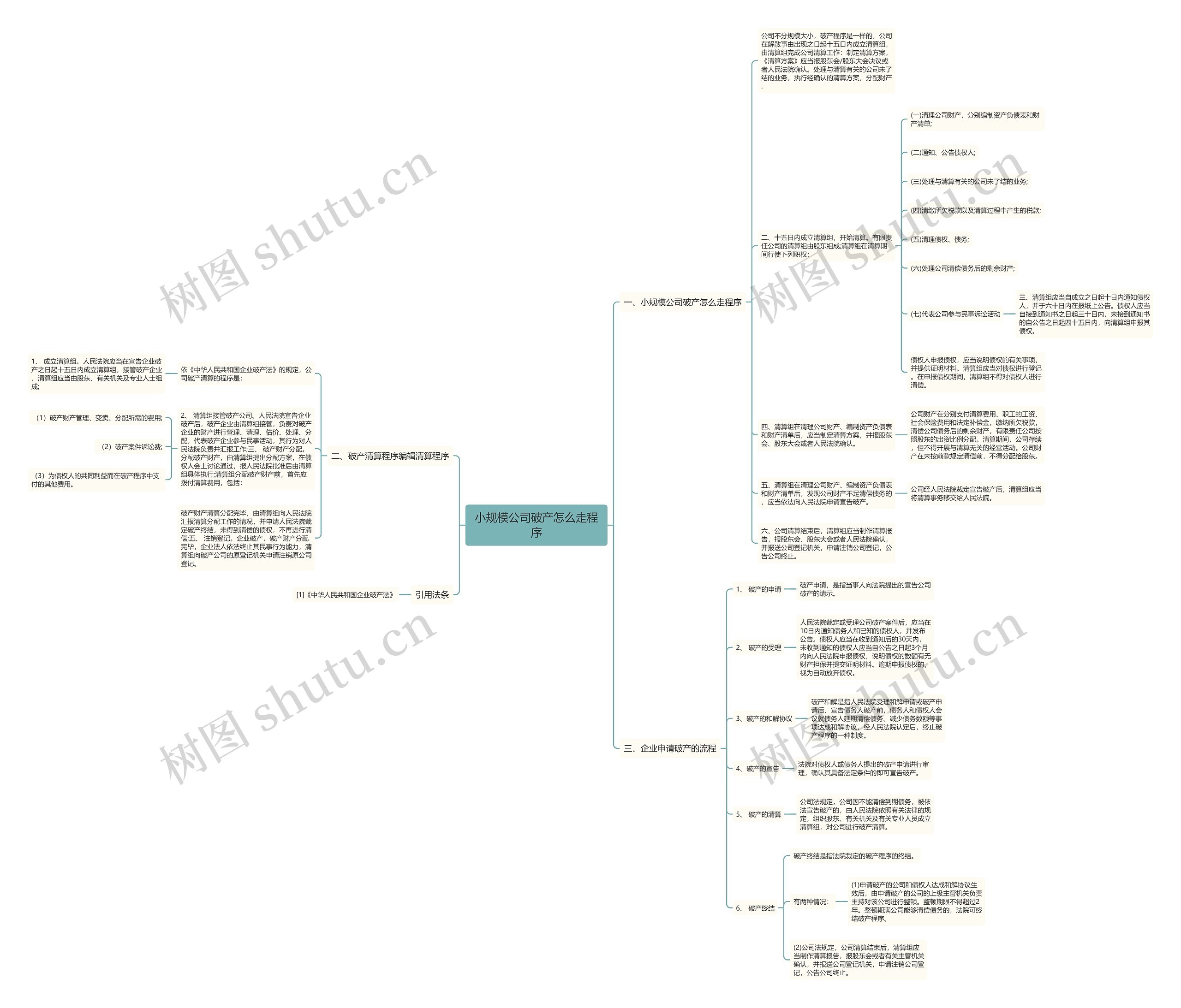 小规模公司破产怎么走程序思维导图