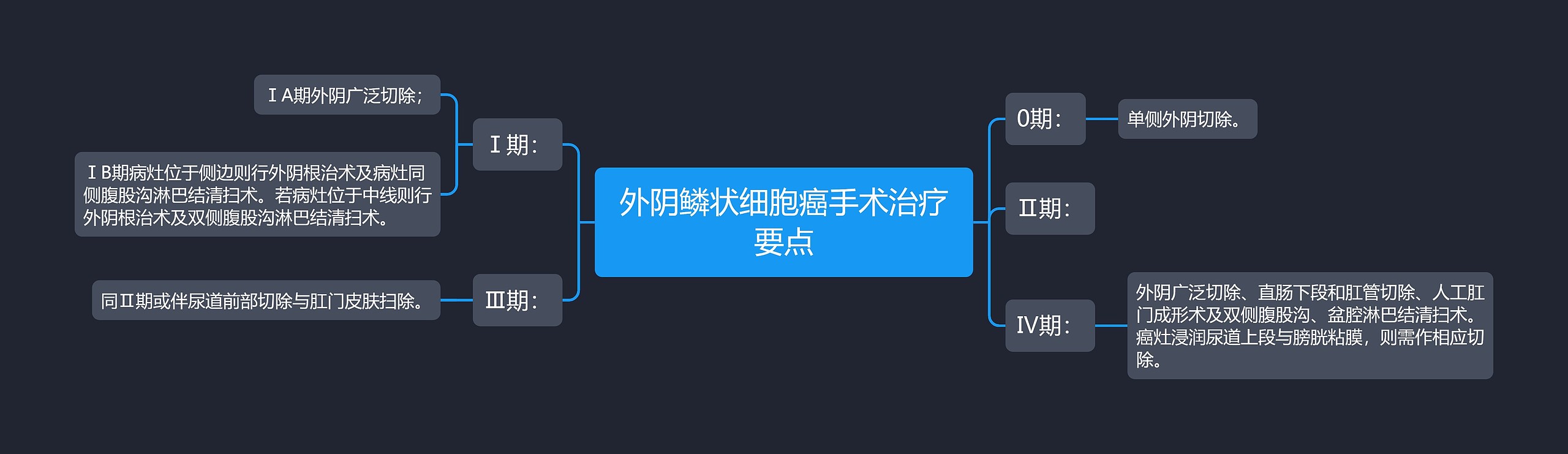 外阴鳞状细胞癌手术治疗要点思维导图