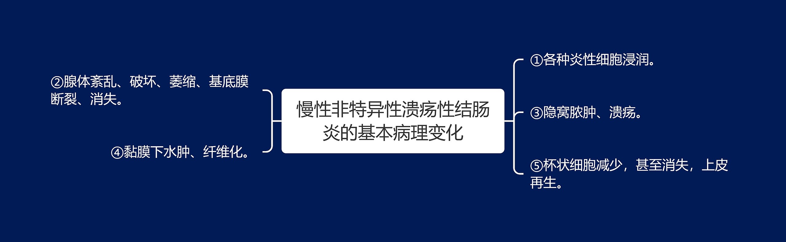 慢性非特异性溃疡性结肠炎的基本病理变化 慢性非特异性溃疡性结肠炎的基本病理变化