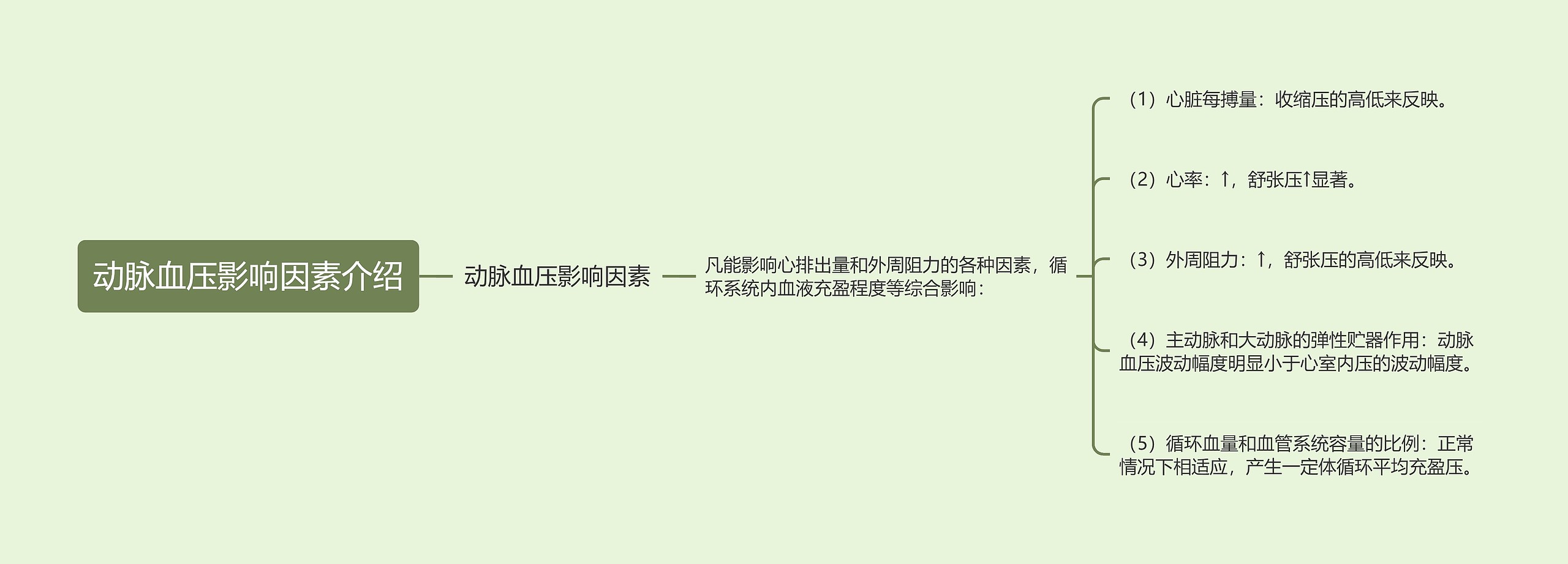 动脉血压影响因素介绍