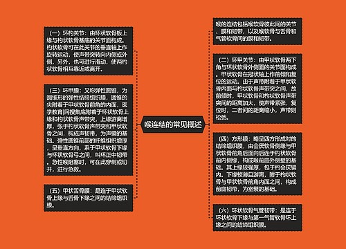 喉连结的常见概述
