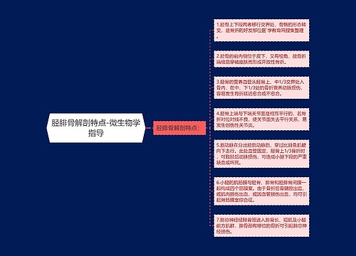 胫腓骨解剖特点-微生物学指导