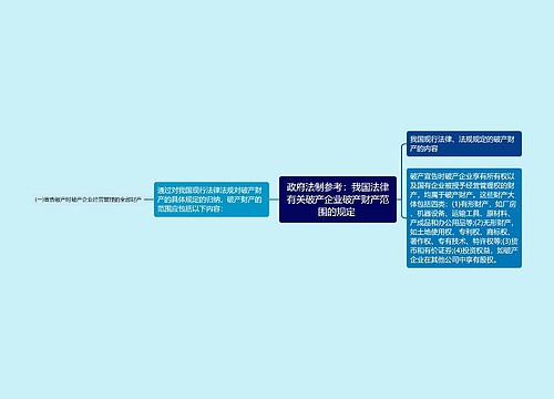 政府法制参考：我国法律有关破产企业破产财产范围的规定 