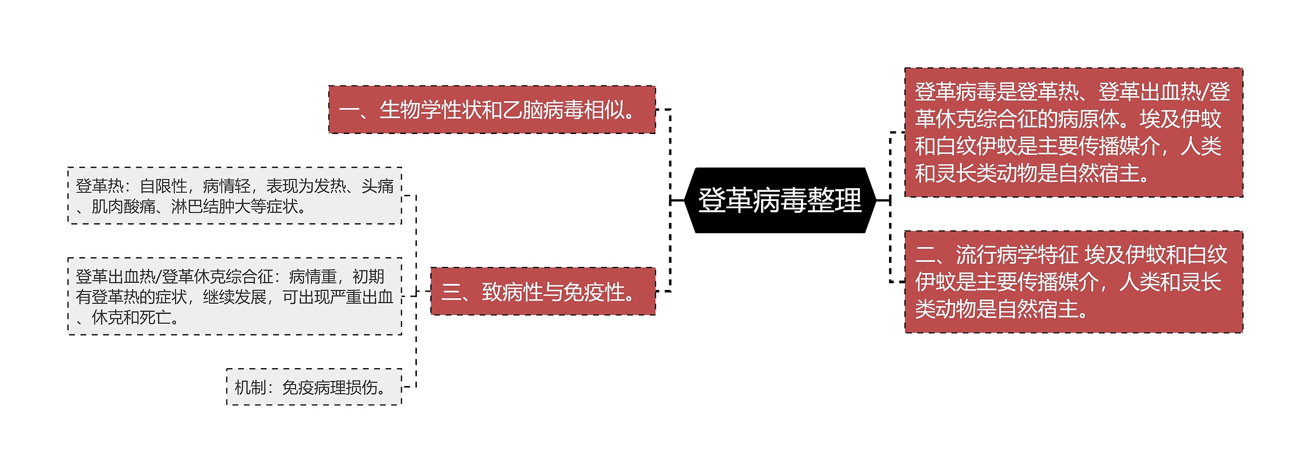 登革病毒整理思维导图