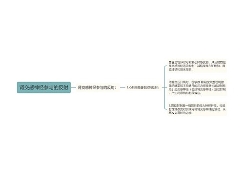 肾交感神经参与的反射
