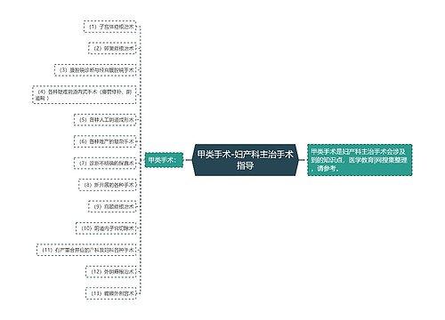 甲类手术-妇产科主治手术指导