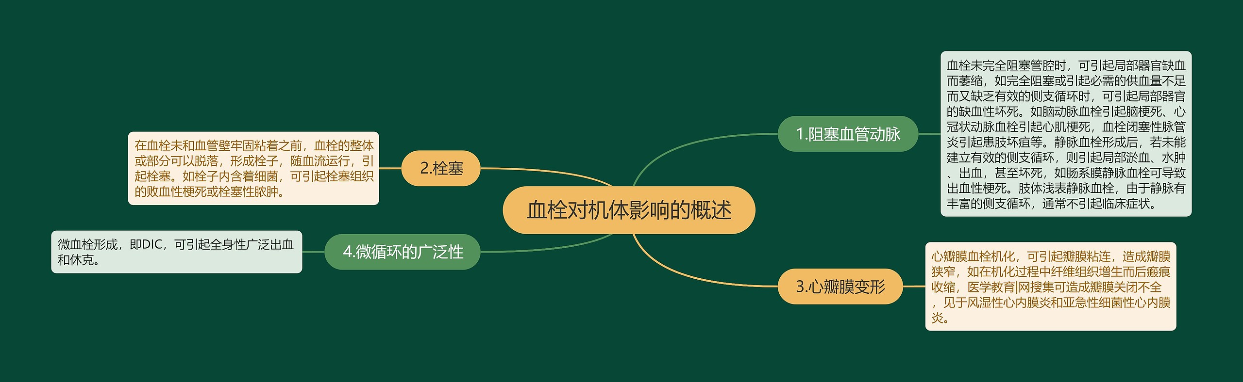 血栓对机体影响的概述 血栓对机体影响的概述