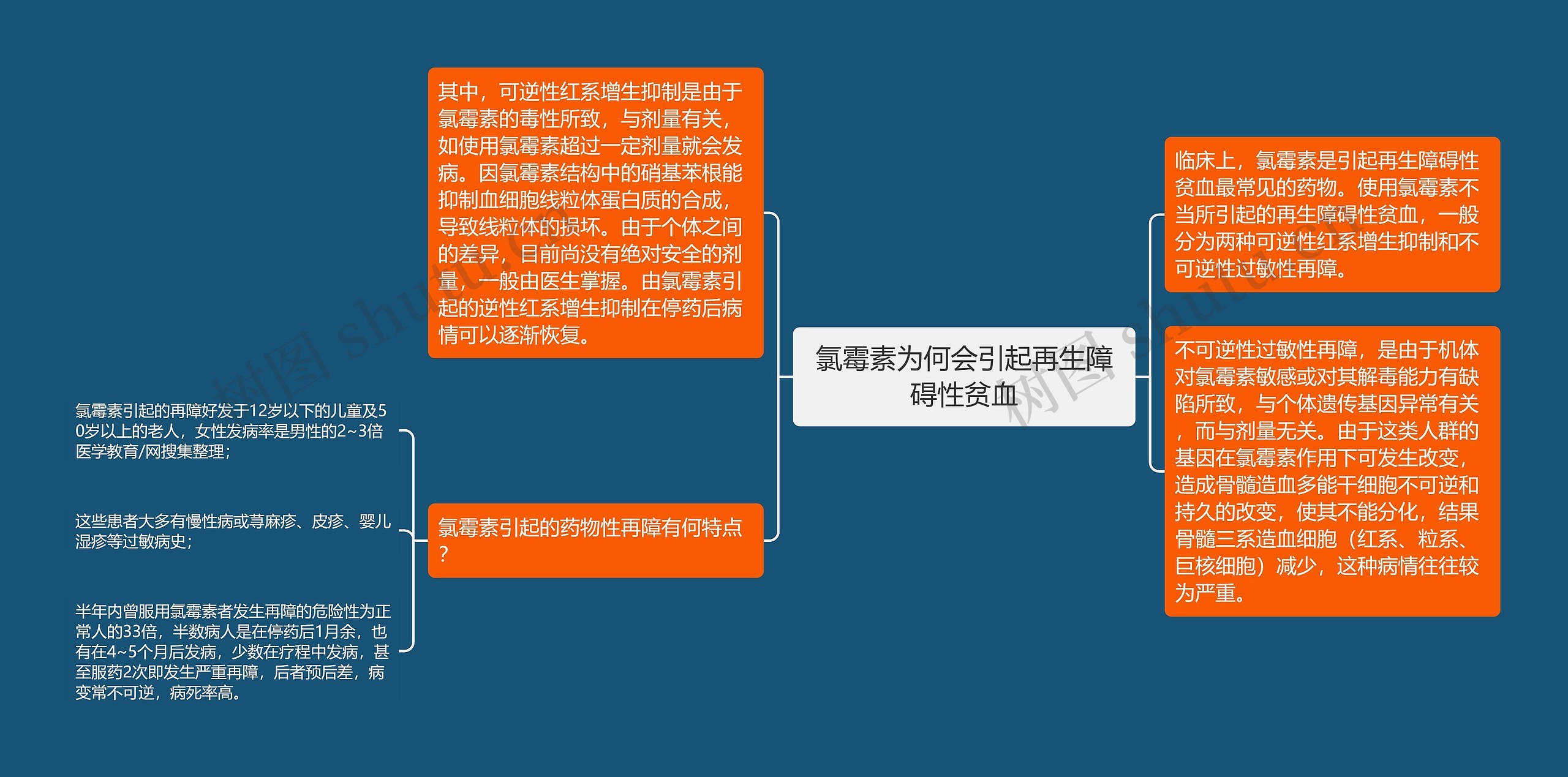 氯霉素为何会引起再生障碍性贫血思维导图