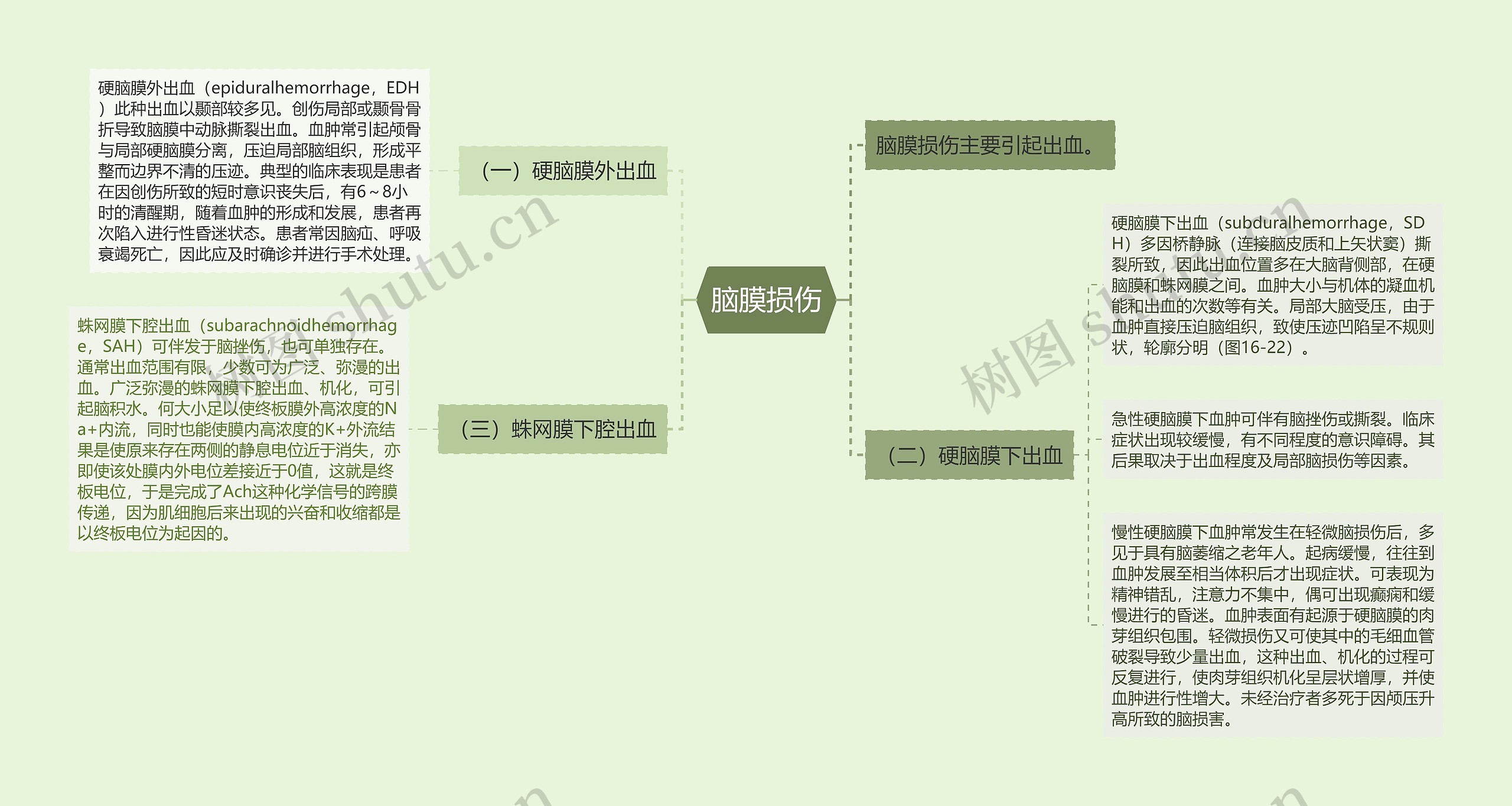 脑膜损伤思维导图