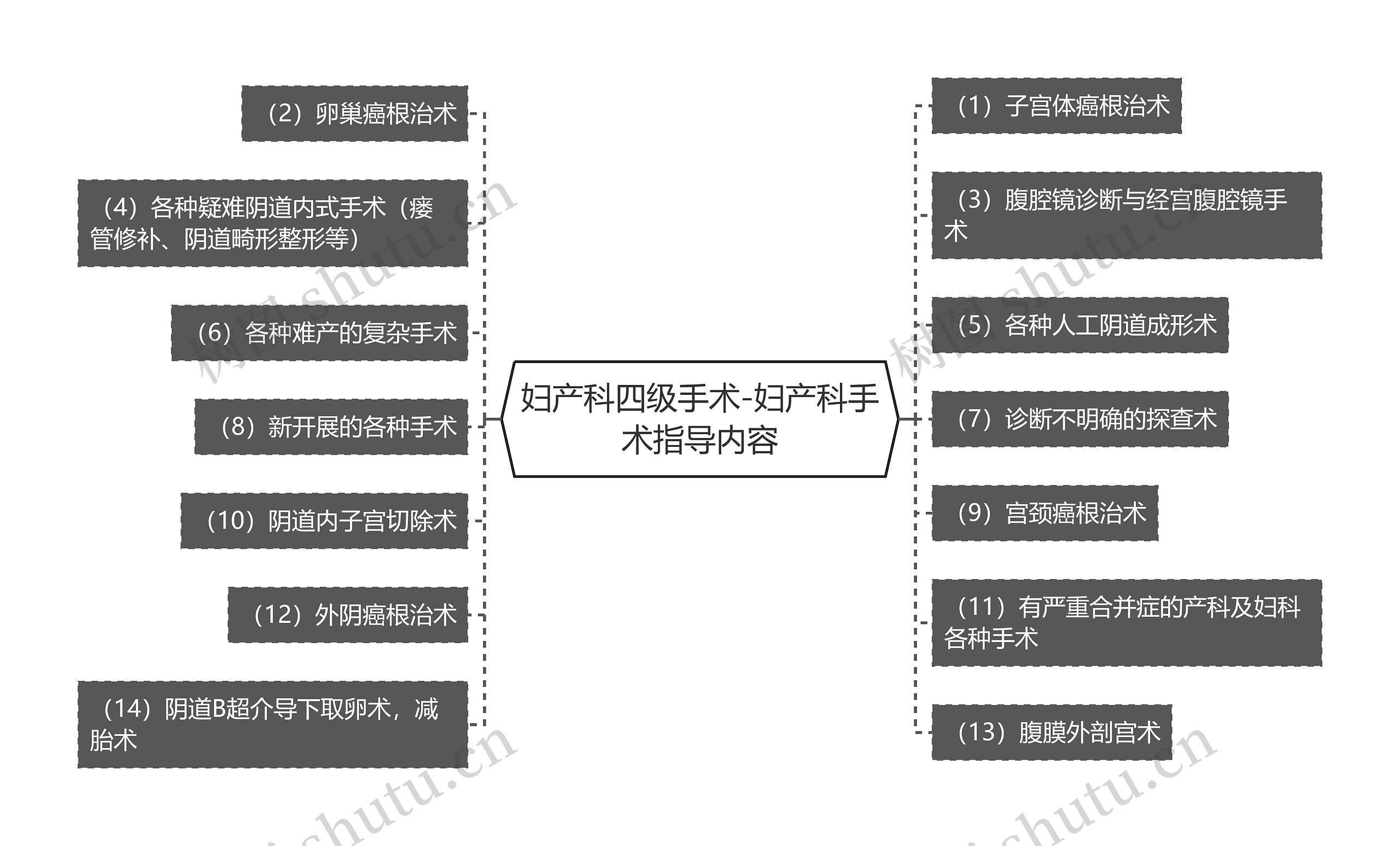 妇产科四级手术-妇产科手术指导内容思维导图