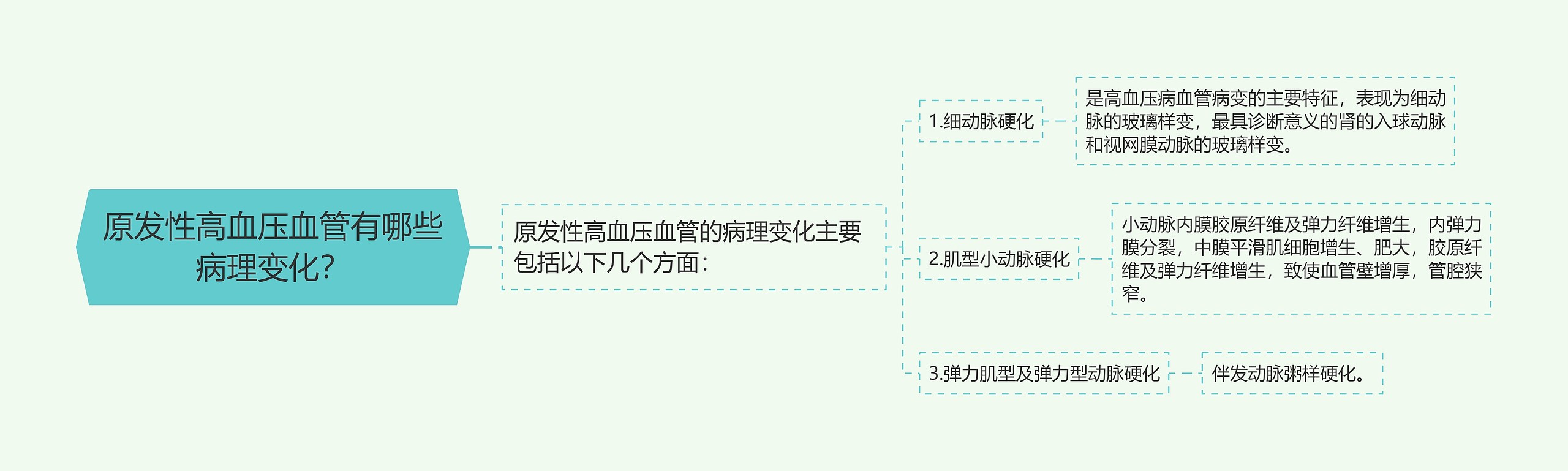 原发性高血压血管有哪些病理变化？思维导图