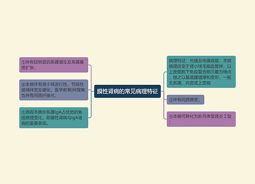 膜性肾病的常见病理特征