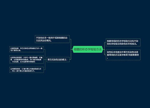 细菌的形态学检验方法思维导图