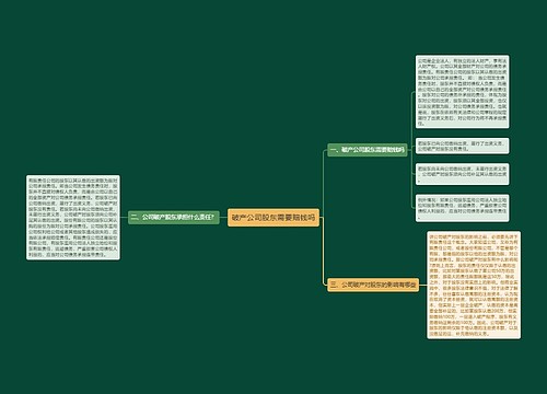 破产公司股东需要赔钱吗