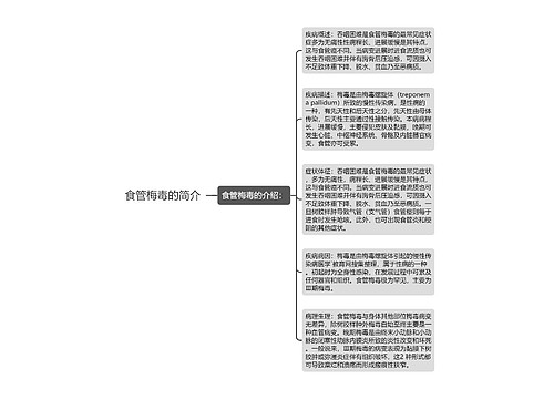 食管梅毒的简介