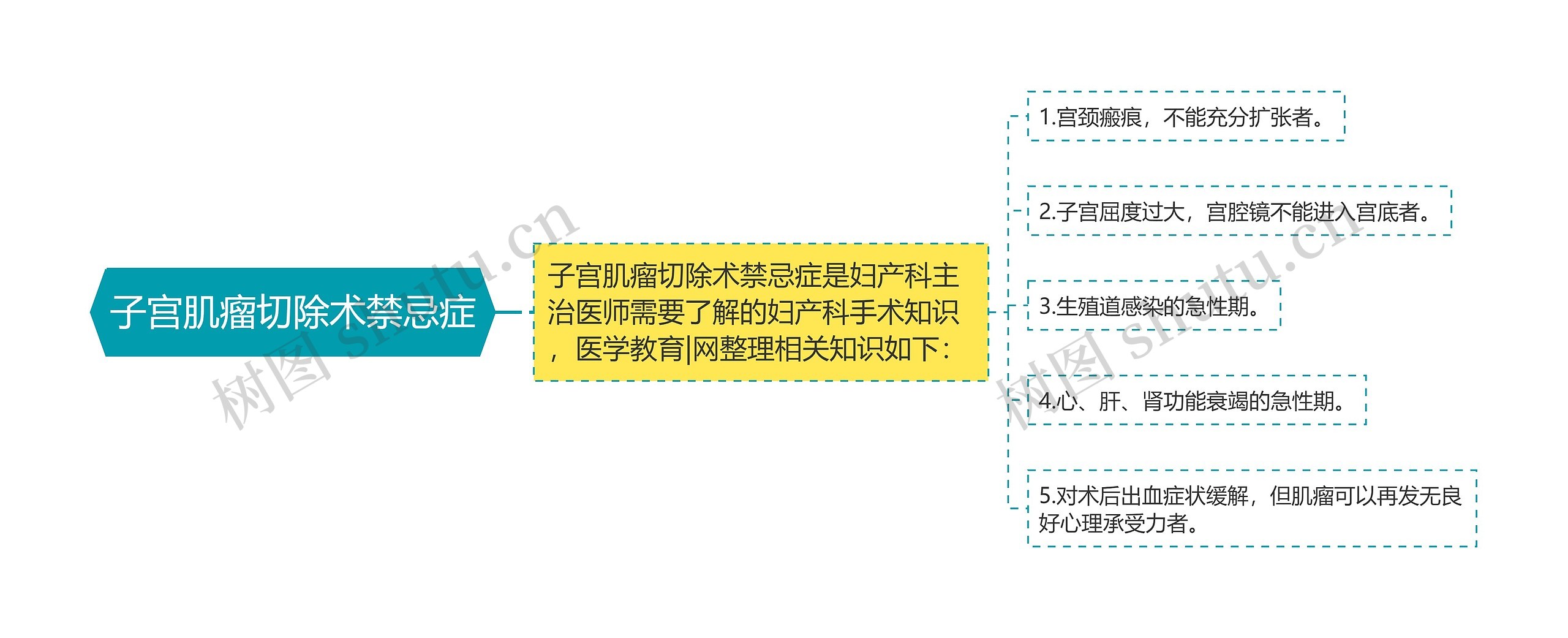 子宫肌瘤切除术禁忌症思维导图