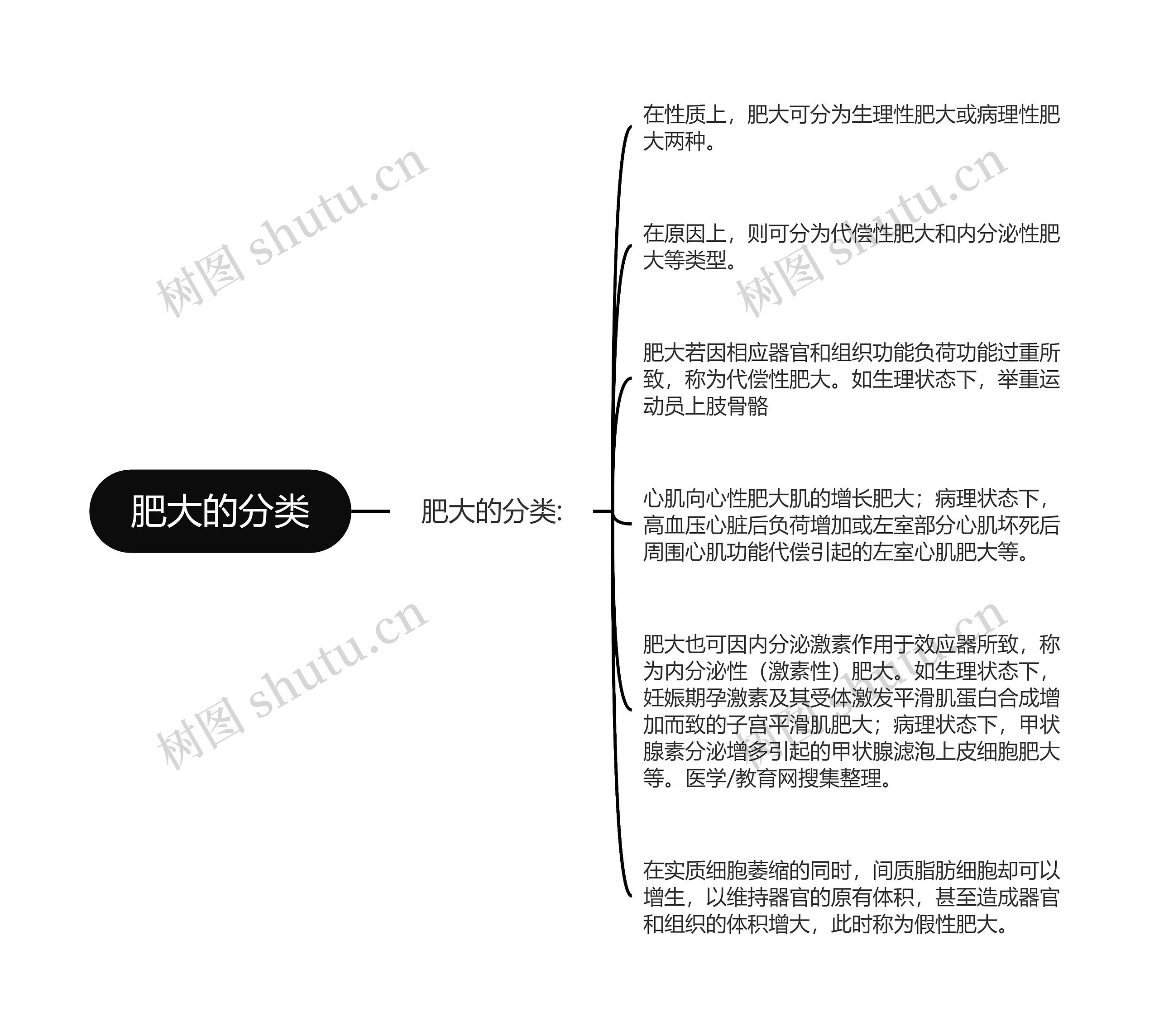 肥大的分类思维导图