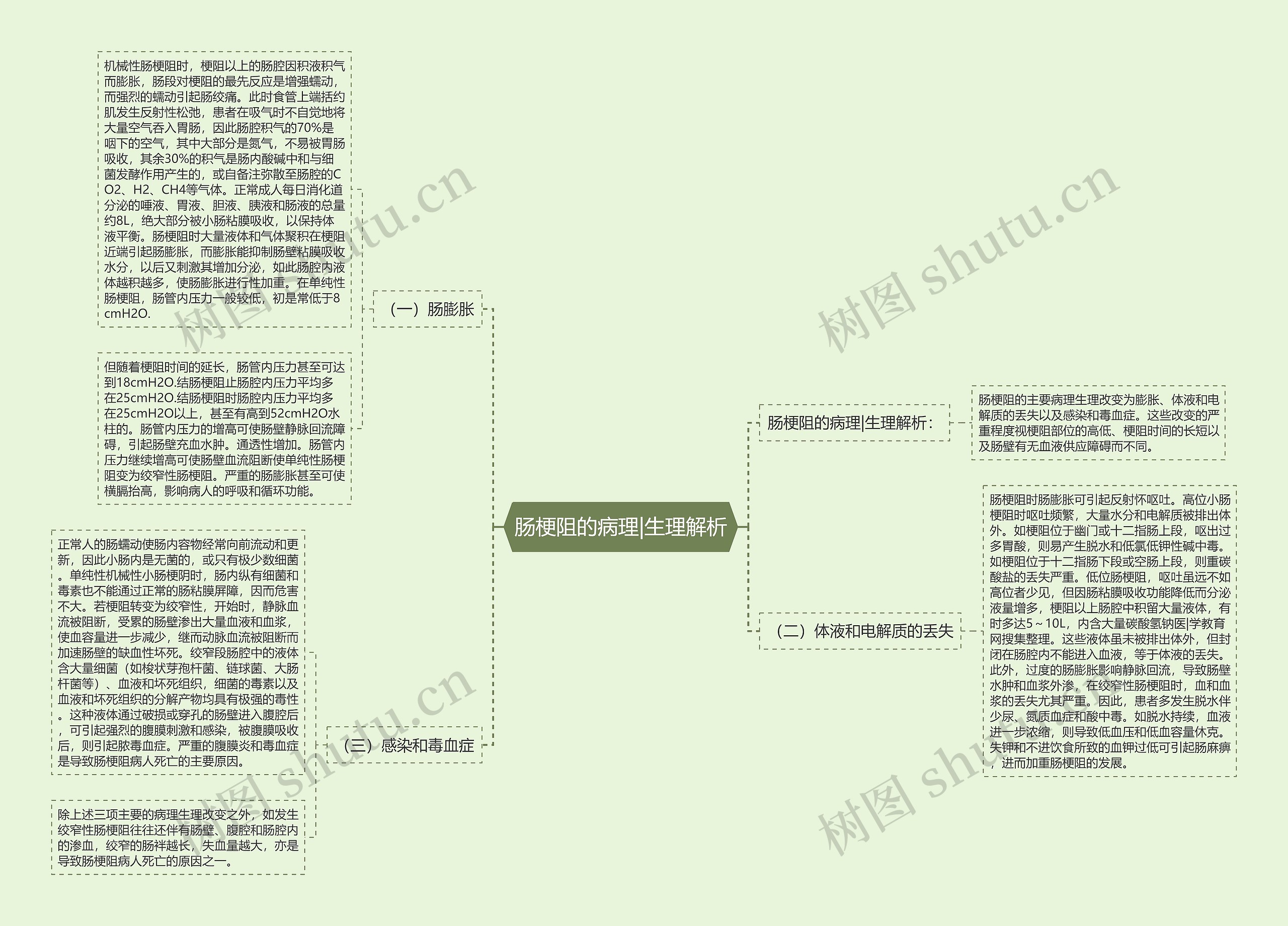 肠梗阻的病理|生理解析思维导图