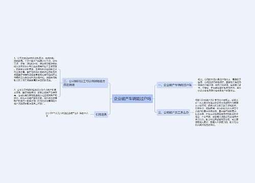 企业破产车辆能过户吗