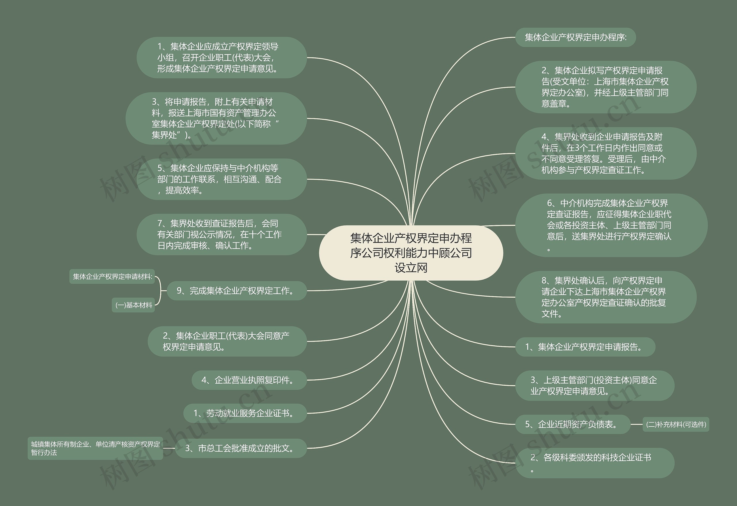 集体企业产权界定申办程序公司权利能力中顾公司设立网思维导图