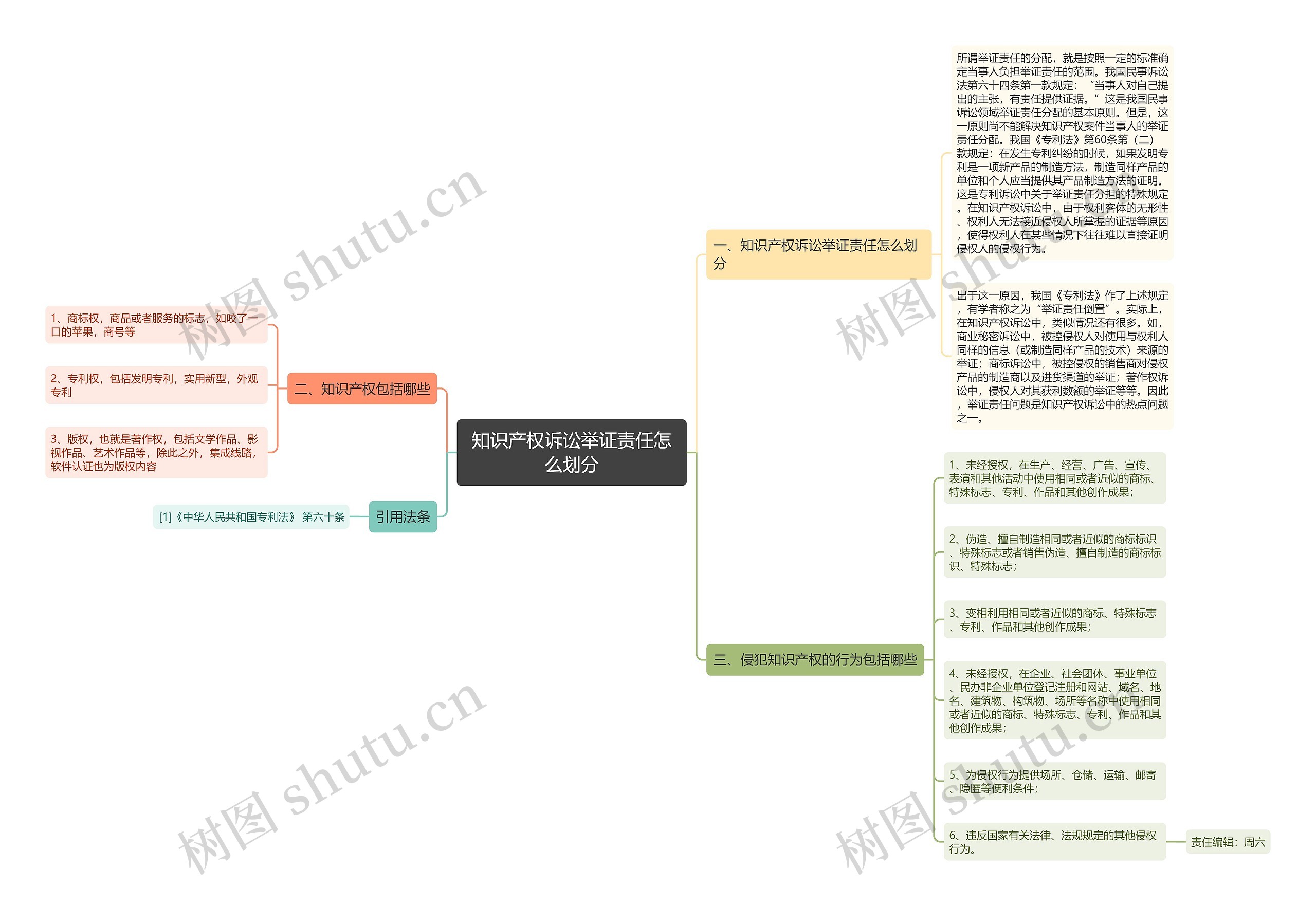 知识产权诉讼举证责任怎么划分思维导图