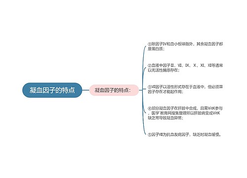 凝血因子的特点